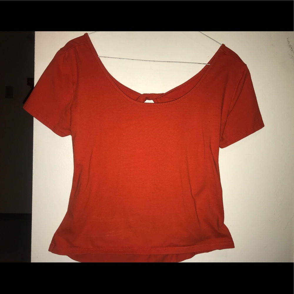 Orange crop top